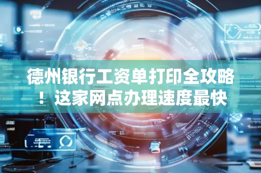 德州银行工资单打印全攻略!这家网点办理速度最快