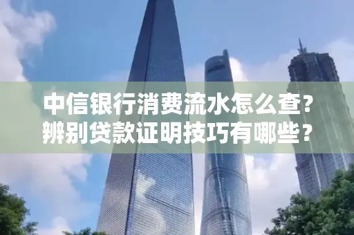 中信银行消费流水怎么查？辨别贷款证明技巧有哪些？